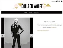 Tablet Screenshot of colleenwolfe.com